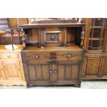 A collection of furniture, comprising court cupboard,