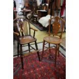 A 19th Century Windsor high chair,