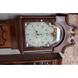 A George III eight day mahogany long cased clock, the dial inscribed 'W.