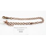 A Rose gold 9ct. chain clasp not gold, approx. 8.