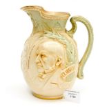 A Doulton Burslem Gladstone blush ivory commemorative jug,