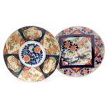 Two large Imari chargers,