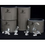 A Swarovski collection of figures comprising Mother Goose and three Gosling's, consisting of 'Tom',
