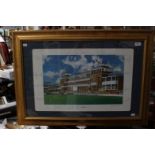 A framed and glazed Lancashire County Cricket Club signed Limited Edition print,