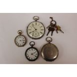 A Chester pocket watch 1890, a silver Hunter pocket watch, London 1873,