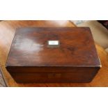 An Edwardian walnut writing slope