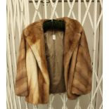 A Mink fur jacket 12/14 with a blonde panel,