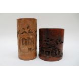 A Chinese 19th century Brush Pot a/f,