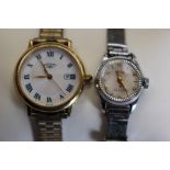 A ladies Rotary bracelet watch with sapphire decorated winder 1999 with paperwork,