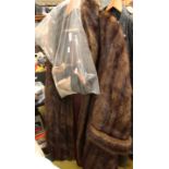 A shaded fur Musquash coat and three other items of fur pieces (used for necklets) (4)