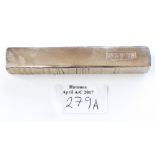 A boxed silver ingot, London 1990, weighing approx 7.