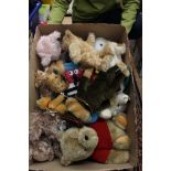 Three boxes of assorted boxed and unboxed bears to include: Dean's Rag Book, Schuco bears,