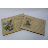 Chinese hand painted book 'Eight Fairies Festivals' with a second Chinese hand painted book,