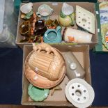 Two boxes of ceramics to include, Shelley, Sylvac, Lustre,