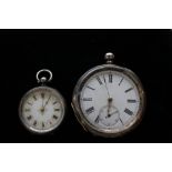 Two silver pocket watches