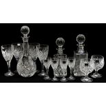 A Royal Doulton collection of glassware, comprising liqueur decanter set,