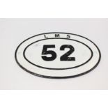 London Midland & Scottish Railway Bridge Plate 52.