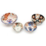 Four Japanese Imari 19th century bowls,