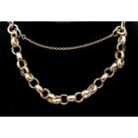 A Victorian 9ct gold belcher link chain 18.