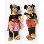 Disney Interest: Mickey and Minnie Mouse soft toys, 20th century. (2) af.