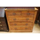 A late Victorian chest of drawers,