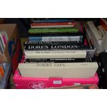 A box containing a quantity of books on art and photography, including works on Robert Capa,