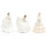 Royal Doulton Pamela and Donna and Coalport ladies of fashion figurines