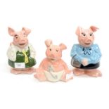 Three wade Natwest Pig money boxes