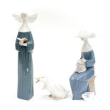 Two Lladro figurines as Nuns,