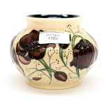 A Moorcroft bowl in the Chocolate Cosmos pattern, designed by Rachel Bishop, dated 2013,