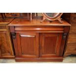 A Victorian mahogany chiffonier, fitted with a single frieze drawer and two doors,