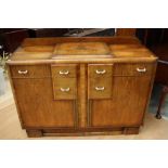 An Art Deco walnut sideboard circa 1930s