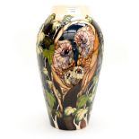 A Moorcroft limited edition vase 14/15, in the Hoots At Home pattern,