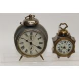 Two 20th century alarm clocks