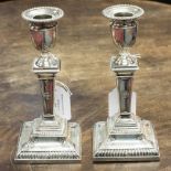 Pair of silver candle sticks