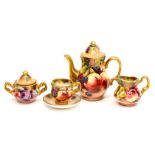 A set of miniatures by ex Royal Worcester artist 'Nutt'