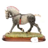 A Border Fine Art Percheron show stallion, by Anne Wall, Limited Edition 878/950,