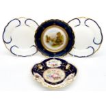 A Bloor Derby hand enamel fruit dish 1825-1848,