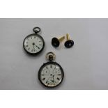 Silver pocket watch with Birmingham hallmarks,