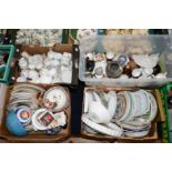 Four boxes of assorted ceramics including Royal Worcester 'Evesham', Royal Doulton Galaxy, Denby,