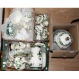 A large quantity of Masons Ironstone ceramics 'Chartreuse' pattern to include teapot,