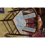 An Edwardian mahogany corner chair in the manner of William Birch,
