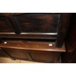 Two Jacobean style oak joined chests,