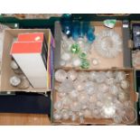 A box of assorted cut glass including Webb Corbett, Edinburgh Crystal, circa 1960s water set,
