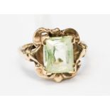 A 9ct gold single stone dress ring, size J½, gross 3.