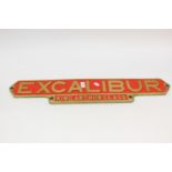 Reproduction nameplate for LSWR N15 class / SR 'King Arthur' Class locomotive "Excalibur".