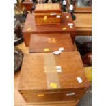 An Eastern European 20th century straw-work box, a Deal wood, storage box,