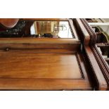 A Victorian mahogany breakfront triple compactum wardrobe,