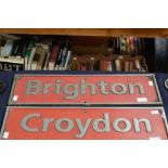 Train name plate,