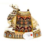 A boxed Royal Crown Derby Camel paperweight,